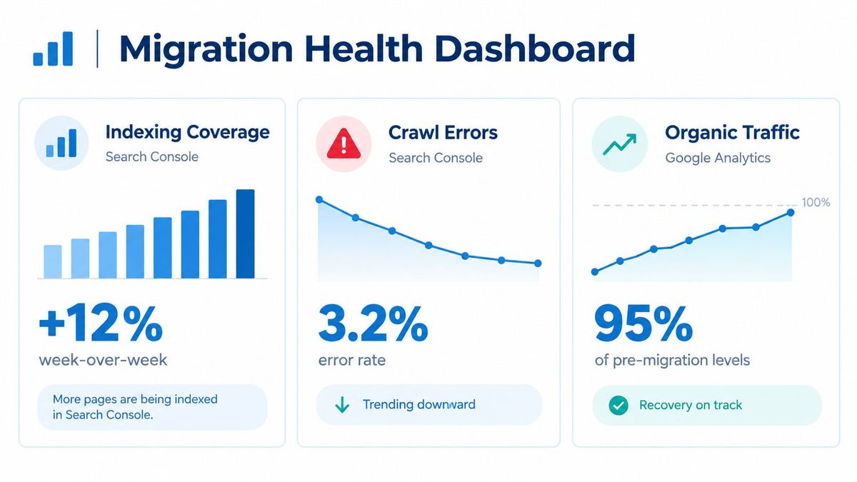 SEO domain change migration health