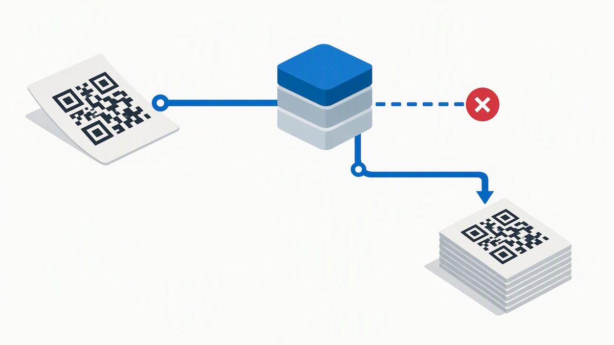 Plan lapse leading to replacement QR labels