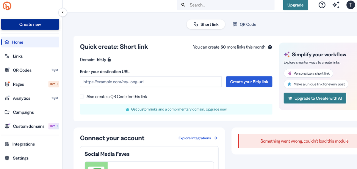 Bitly Dashboard