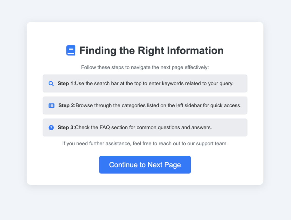 finding the right information