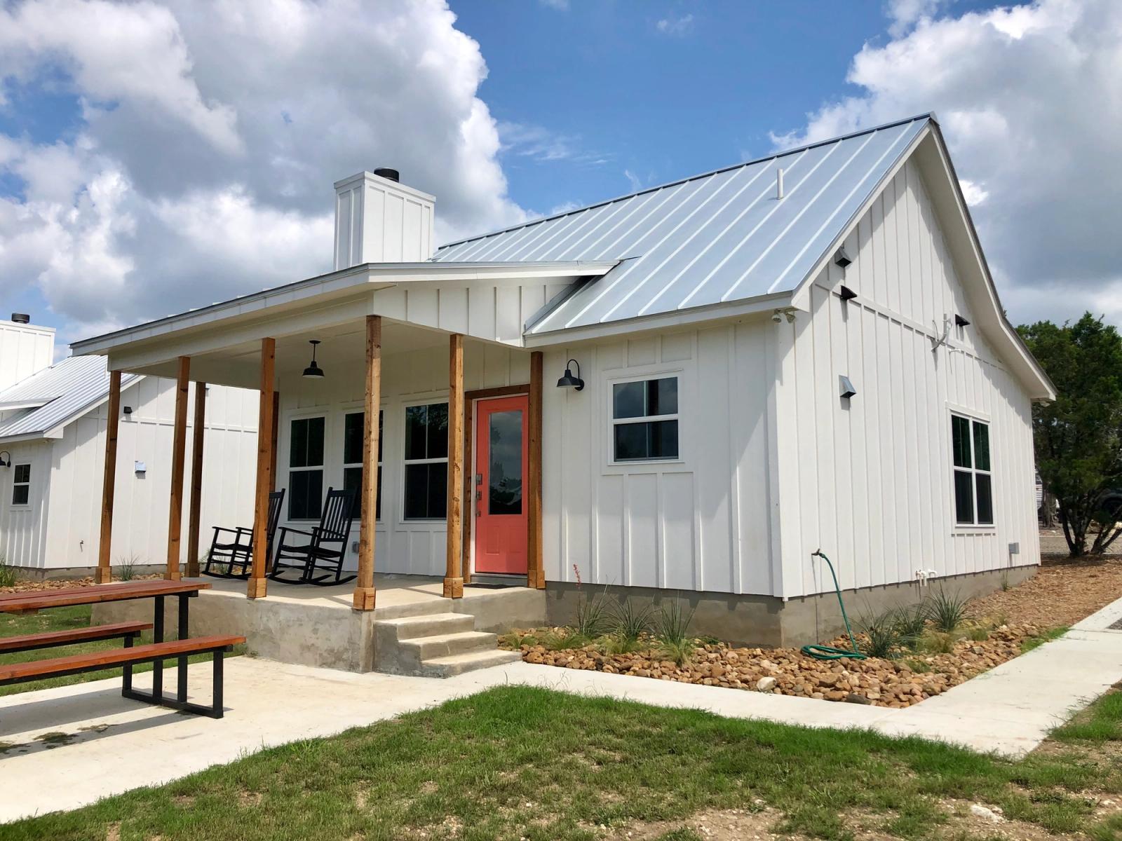 The Jackrabbit and Summermoon farmhouse cottages at Wayside Wimberley