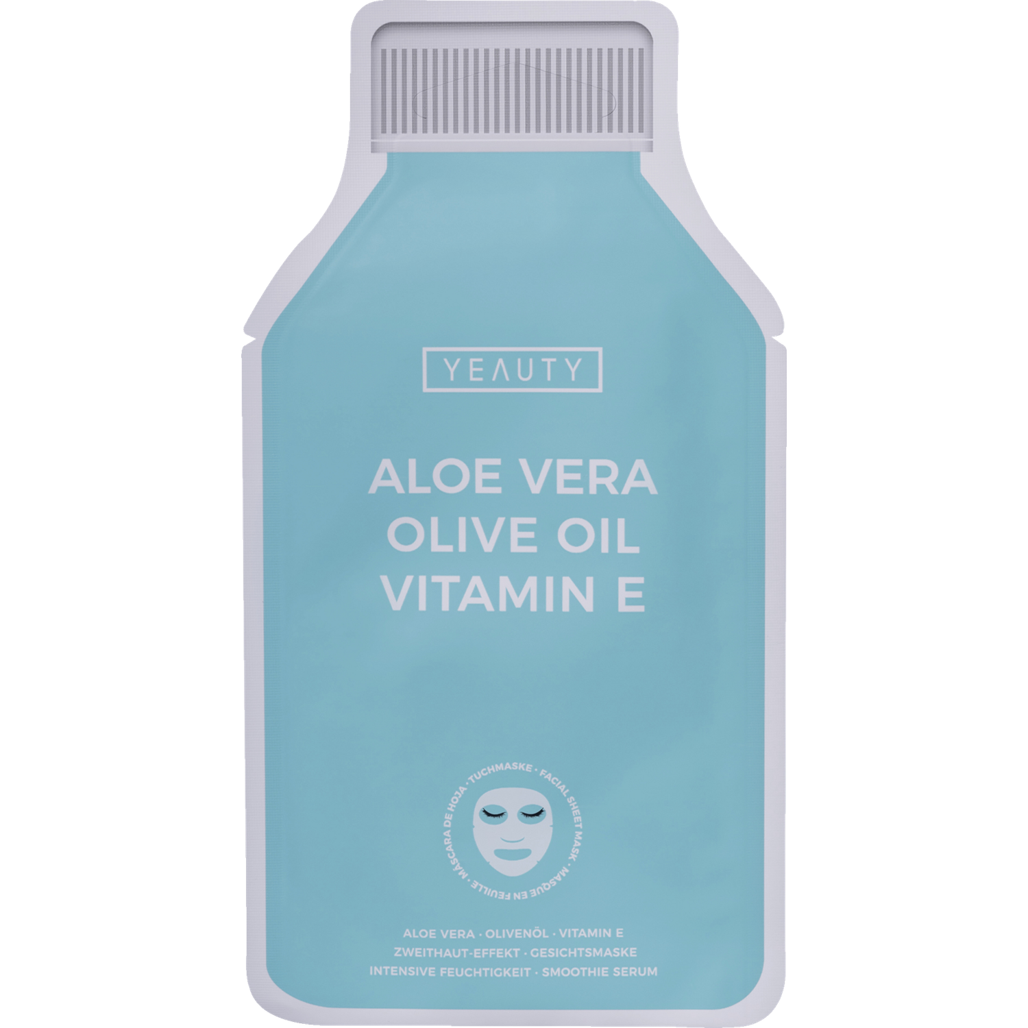 YEAUTY Sheet Mask Aloe Vera Olive Oil & Vitamin E