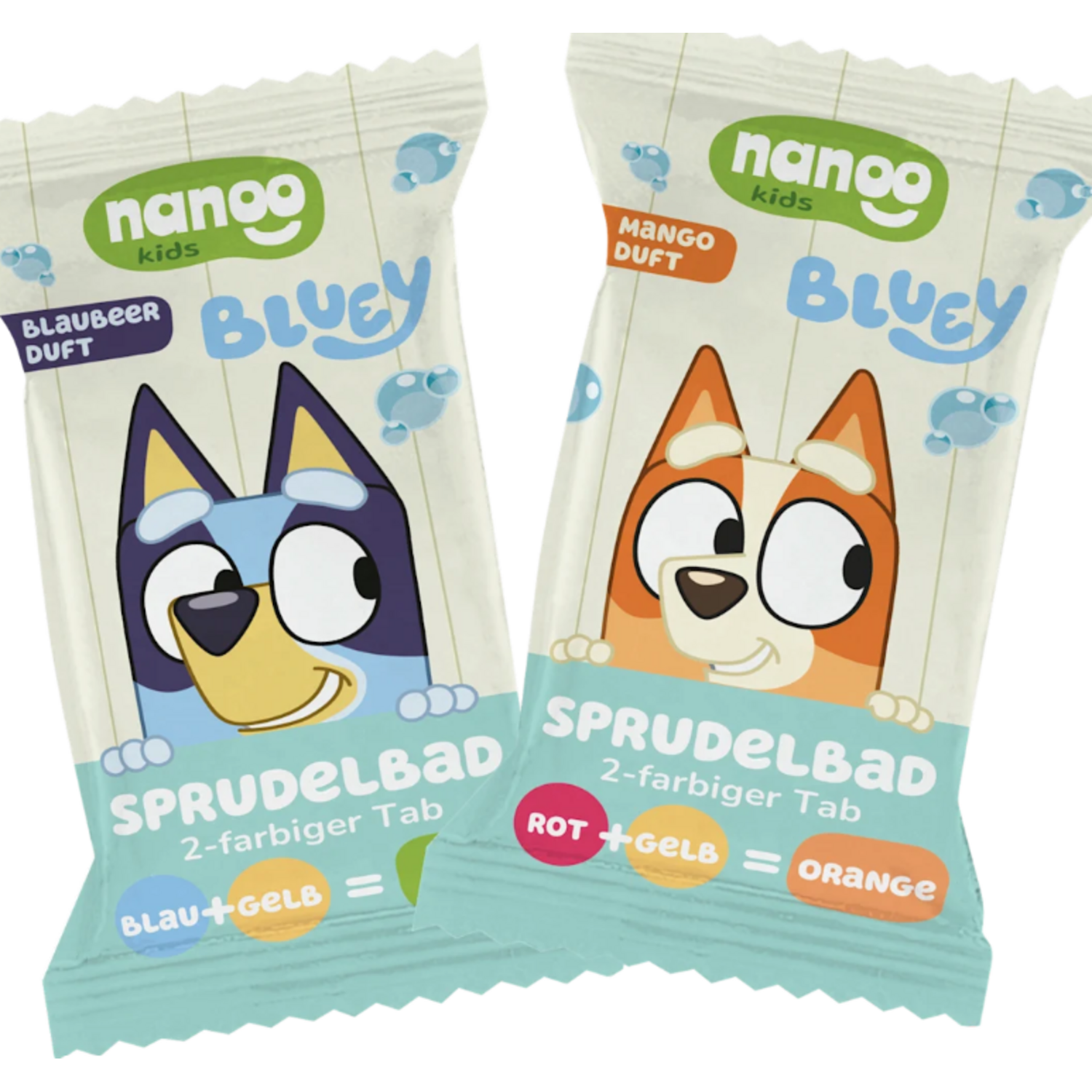 nanoo kids Bluey Fizzy Two-Color Bath Tablet