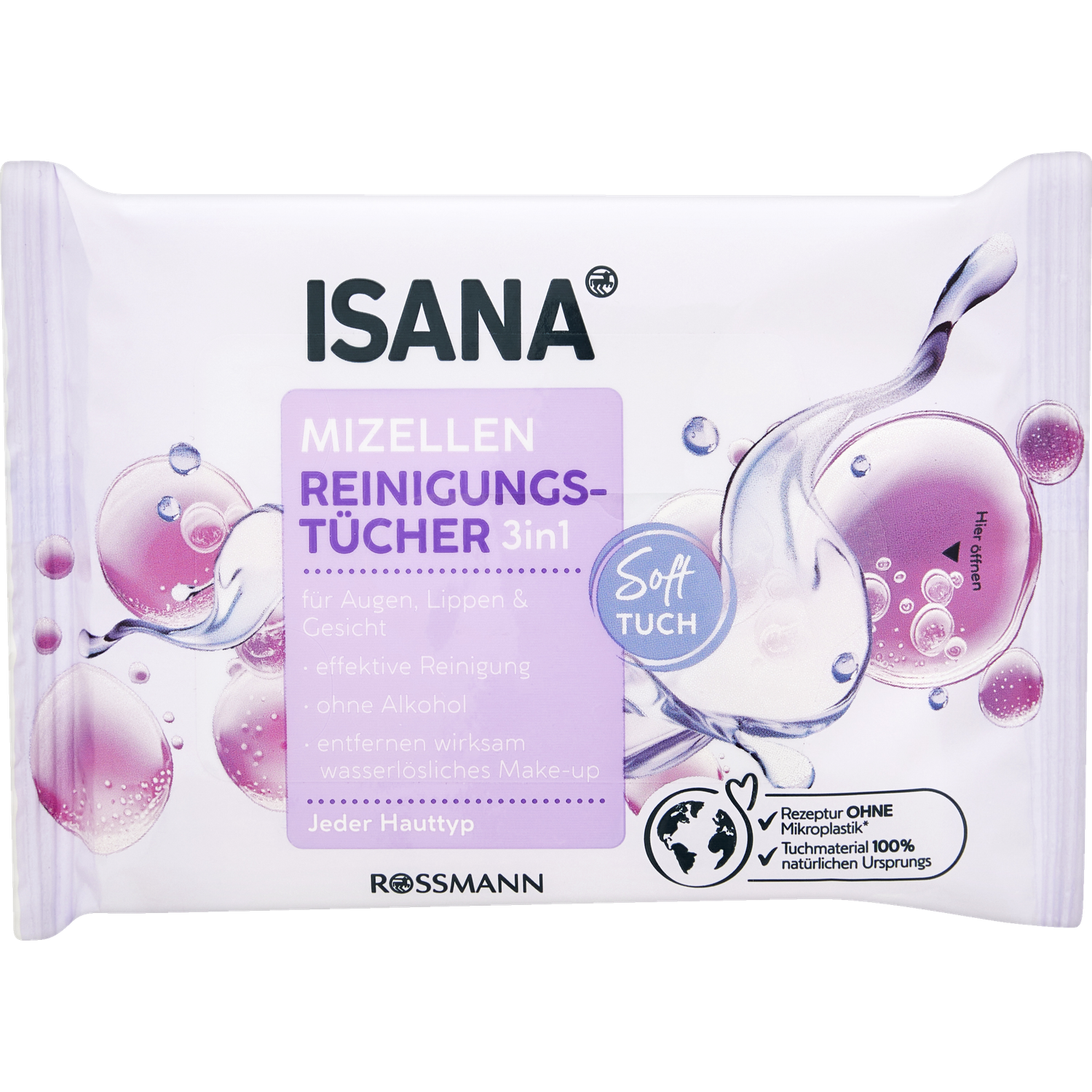 ISANA 3in1 Micellar Cleansing Wipes Travel Size