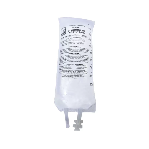 Solución salina cloruro de sodio 0.9%B x 1000ml