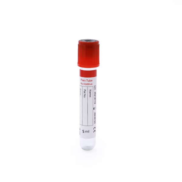 Tubo Roojo 4ml de Vidrio al Vacio. 