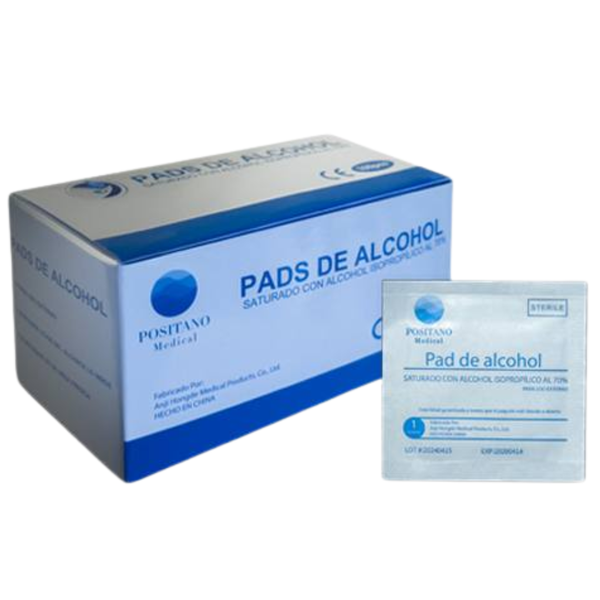 Almohadillas con alcohol al 70%