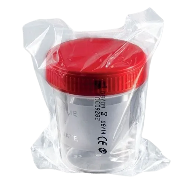 Colector de orina 120ml, ESTERIL.