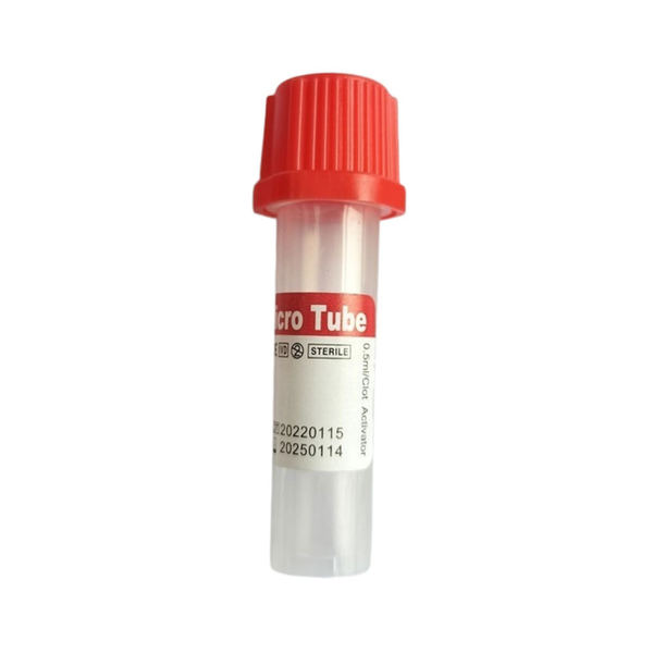 Microtubo rojo pediátrico con activador de 1ml