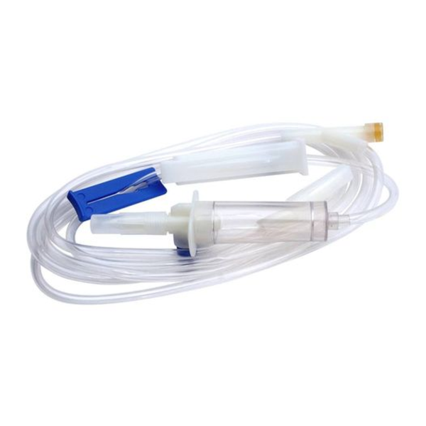 Set de infusión 170mm, sin aguja con conector a presión y rosca  (2 en 1)