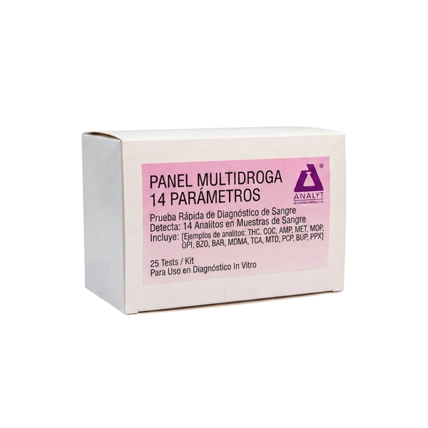 Multidrogra panel 14 paramétros sangre