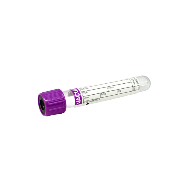 Tubo tapa lila 3ml con  EDTA K2