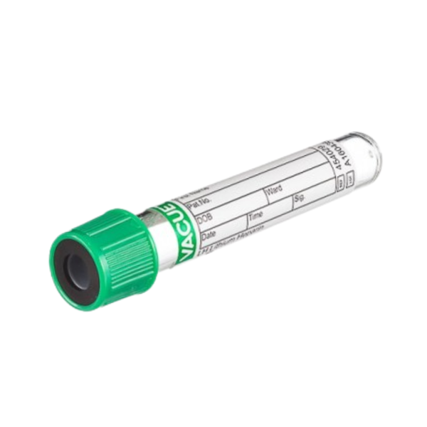 Tubo tapa verde 4ml de heparina