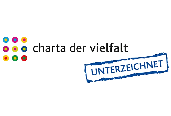 Charta der Vielfalt Logo der Charta der Vielfalt für Diversität, Chancengleichheit und ein wertschätzendes Arbeitsumfeld.