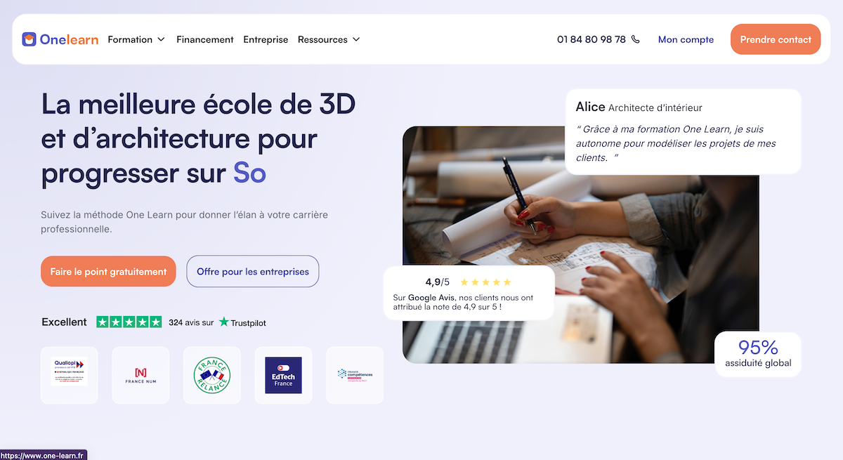 home page onelearn