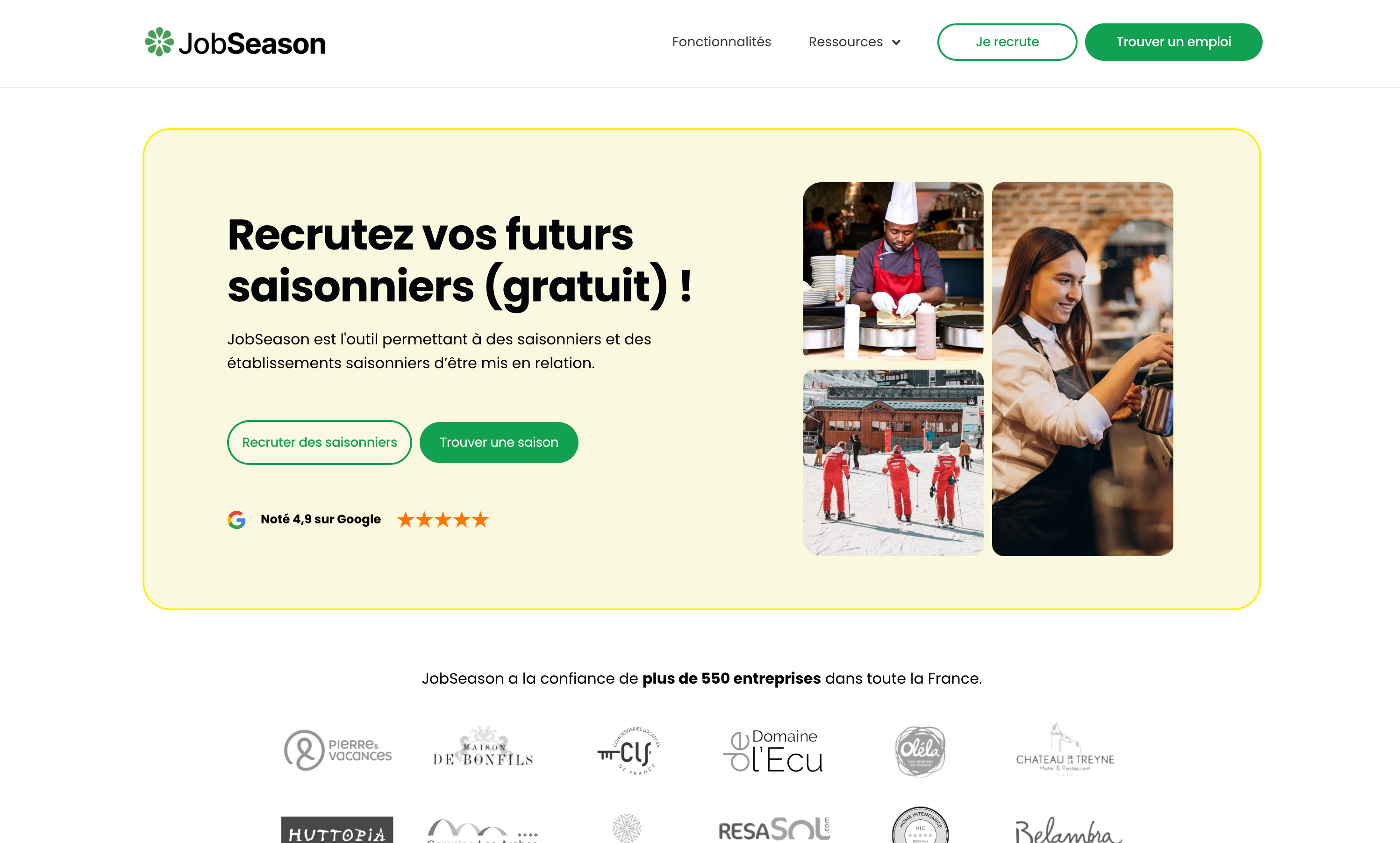 JobSeason - Recrutez vos futurs saisonniers