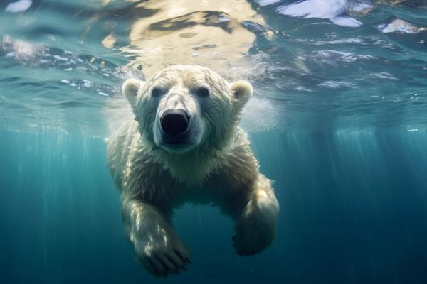 Swimming Polar Bear Swimming