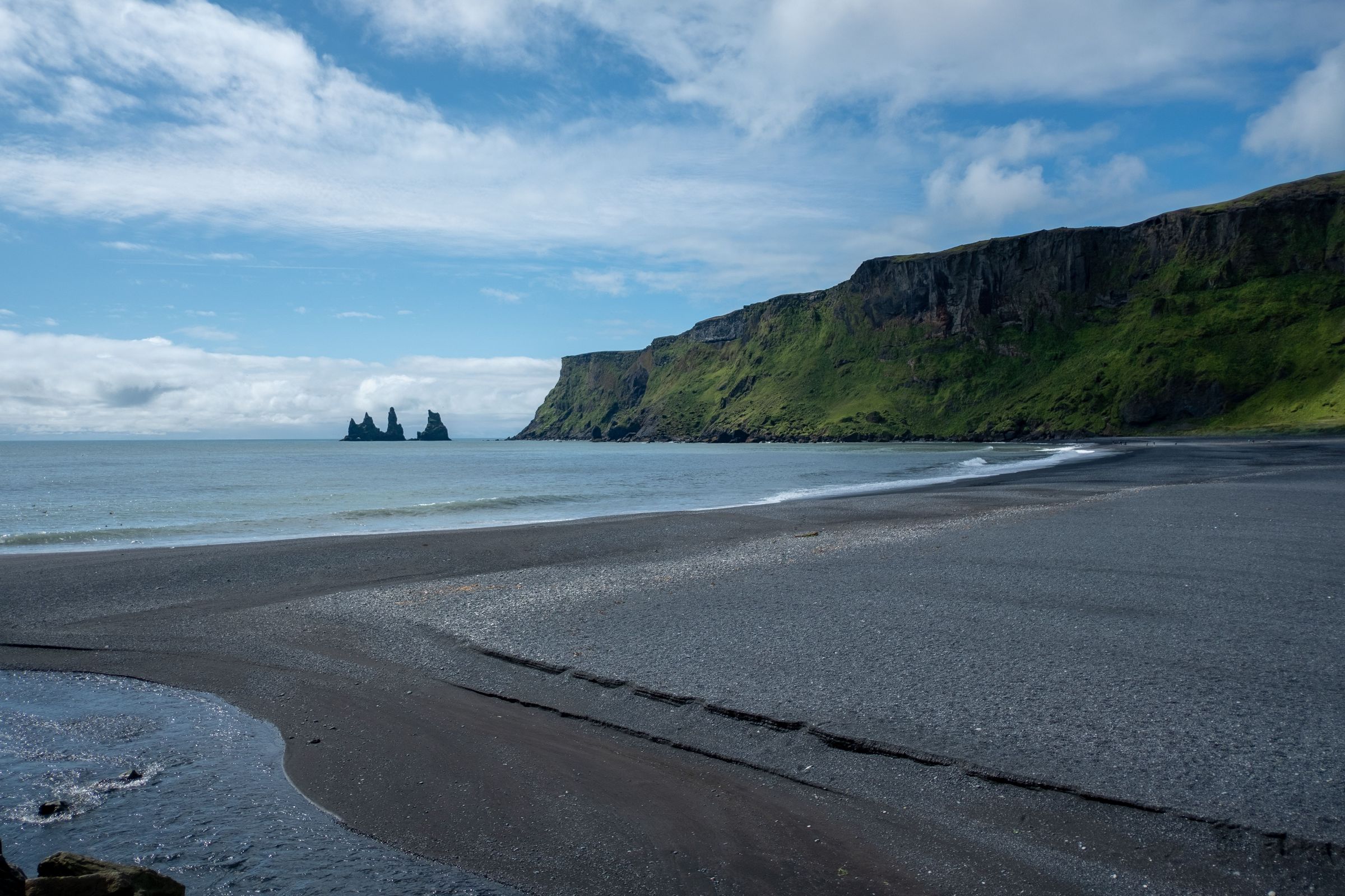Breidavik Beach, Iceland In the westfjord, the pretty Breidavik Beach with its black sand