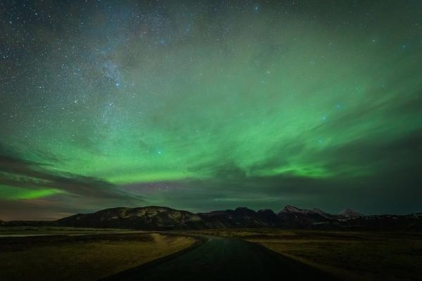 Northern Lights during November in Iceland