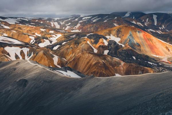 Hiking Trail in Landmannalaugar Iceland