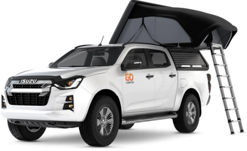 Una caravana blanca de Go Campers Islandia