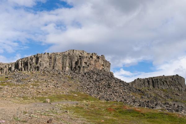 Fortress made up of basalt columns