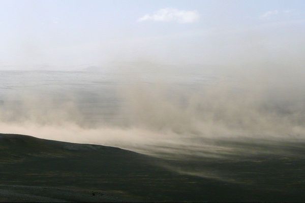 Sand and Ash Protection in Iceland Driving in Iceland with volcanic ash and sand storm