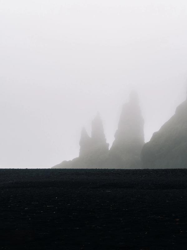 Runner in Iceland in a rainy day
