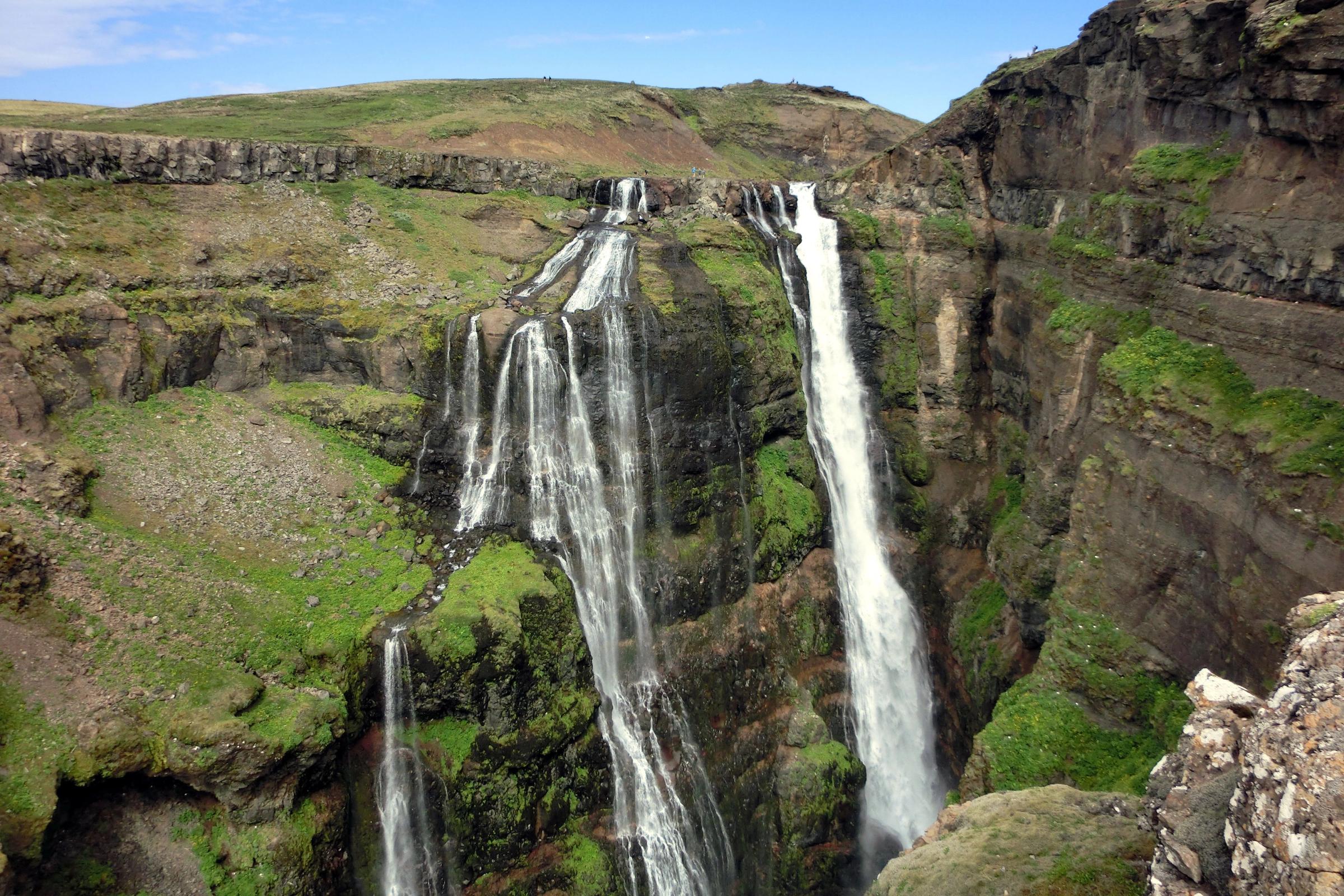 Closeup of Glymur Waterfall