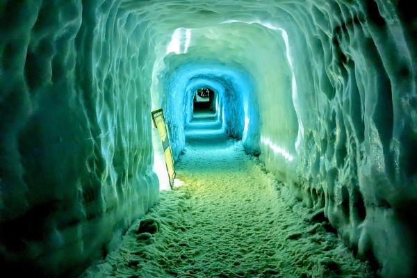 Into the glacier Tunnel
