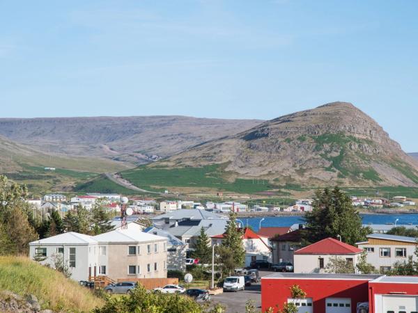 Town of Patreksfjörður on a sunny day