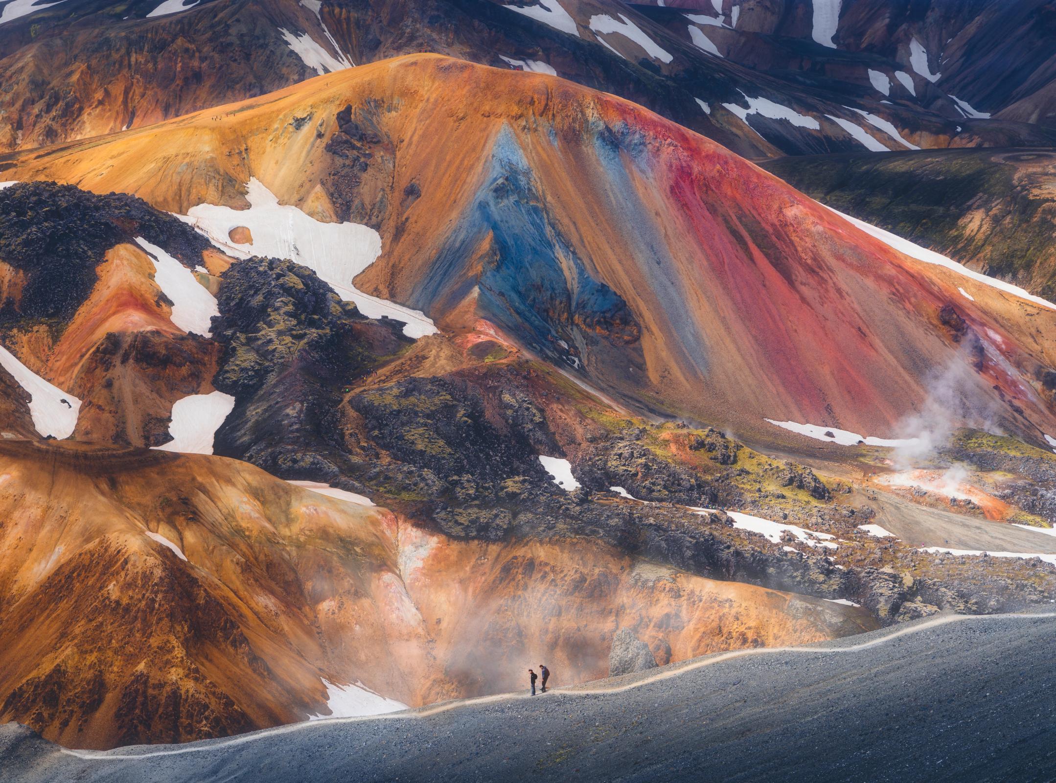 Brennisteinsalda colorful slope