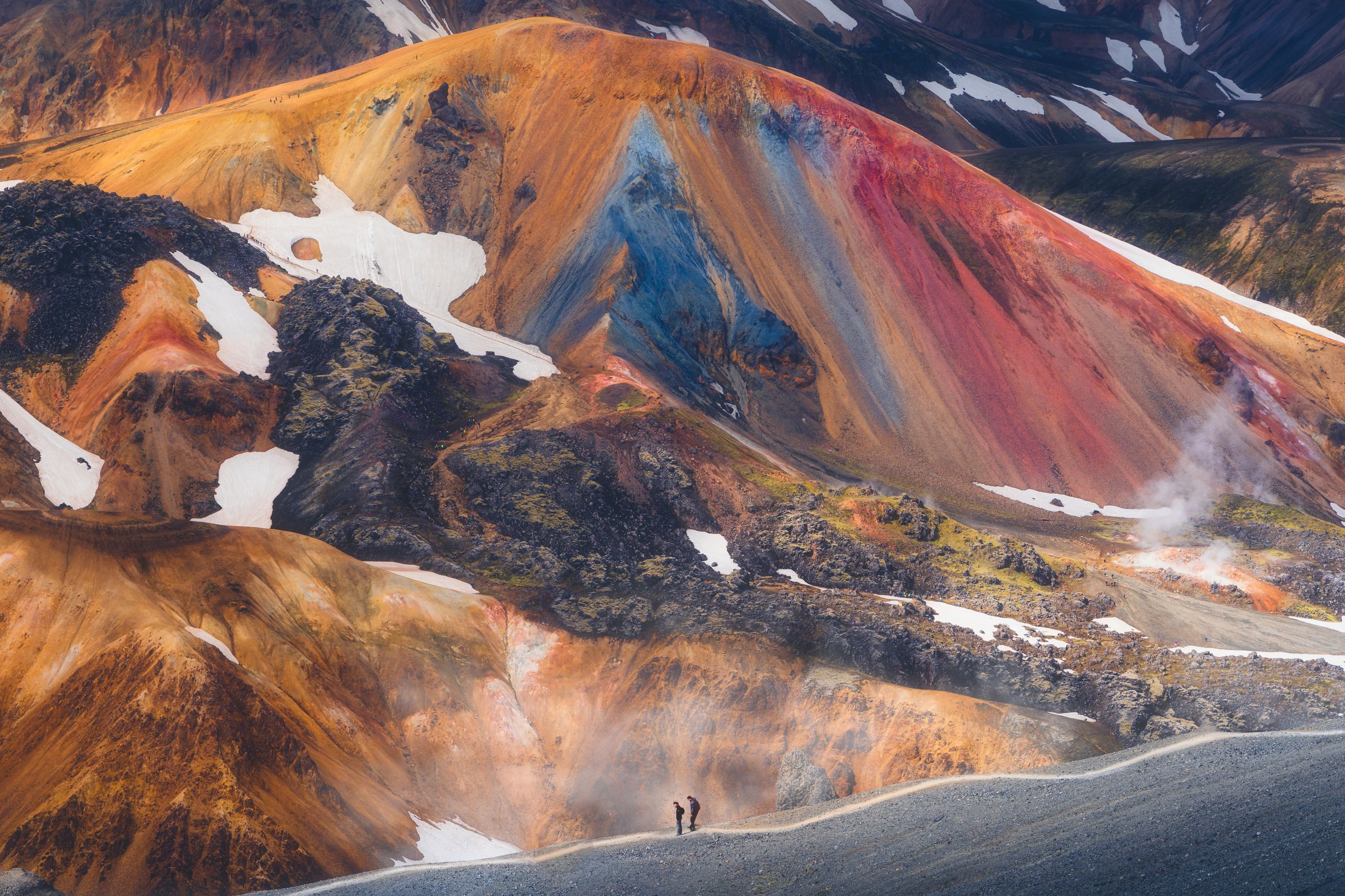 Brennisteinsalda colorful slope