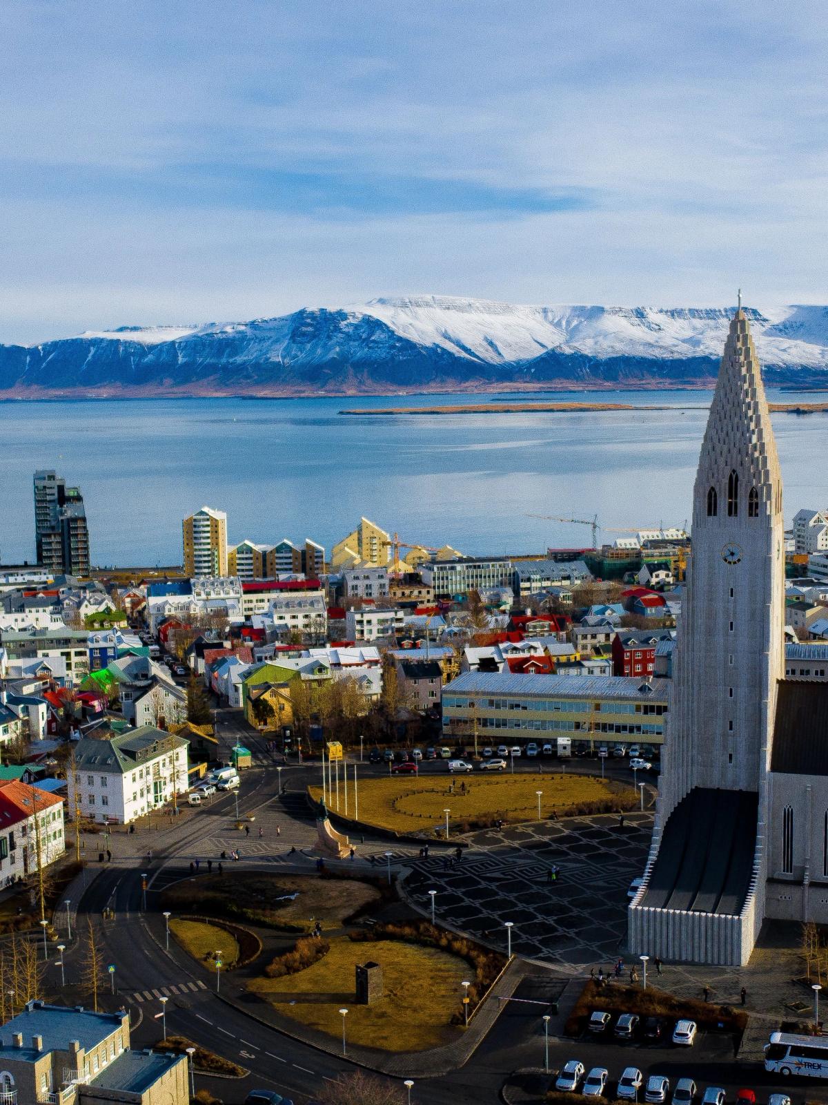 Panoramic view of Reykjavik, Iceland