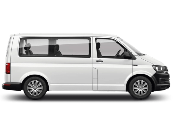 Minivan Iceland A white minivan 9 seater rental car