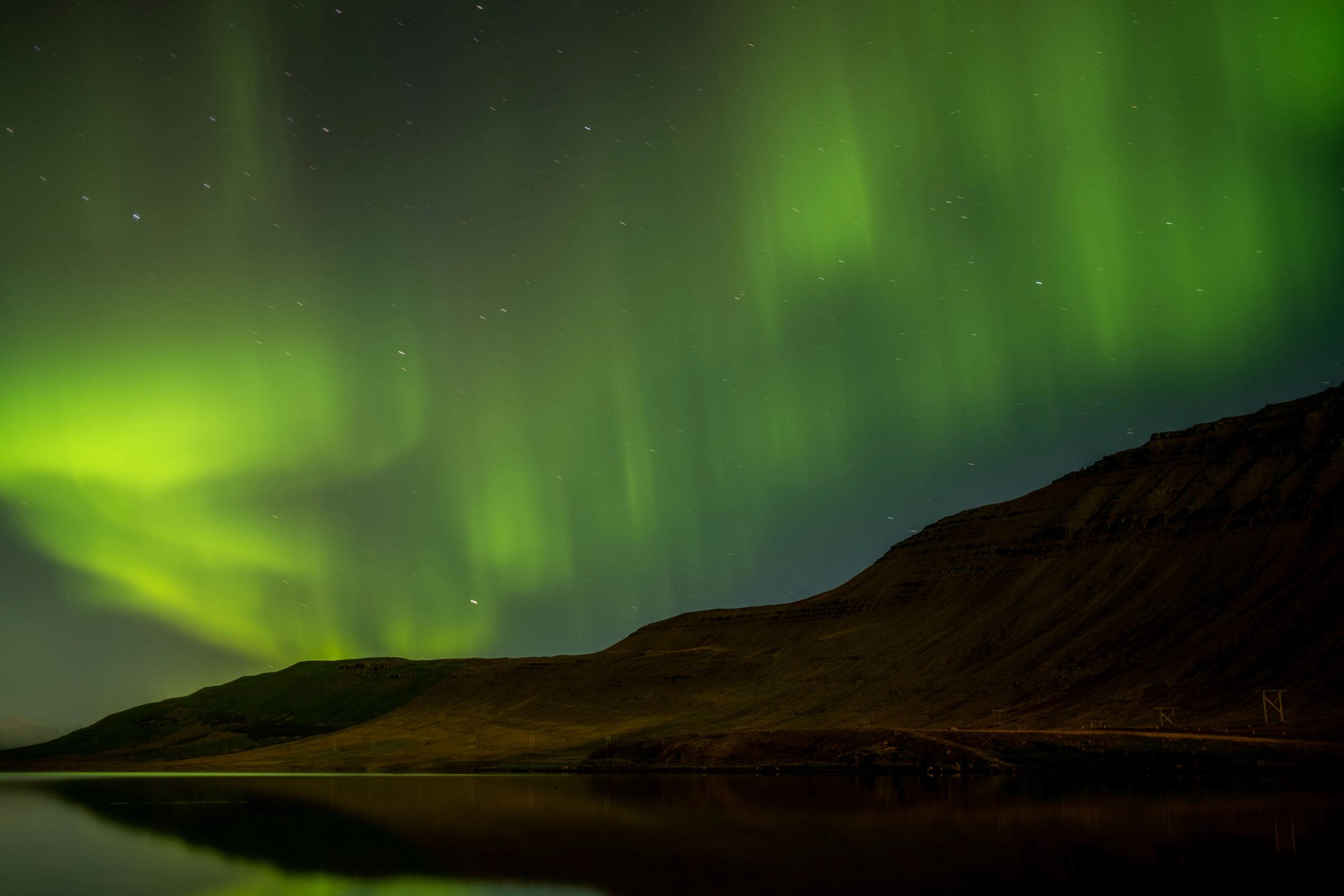 Northern lights in Thingeyri