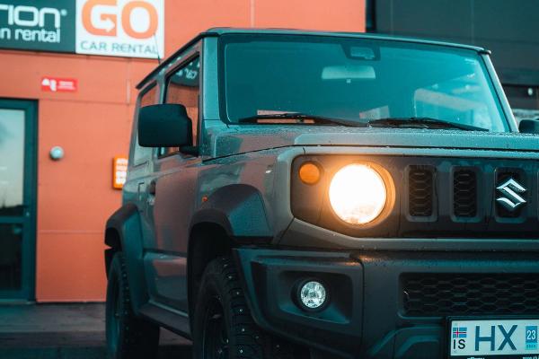 Driving in Reykjavik Iceland