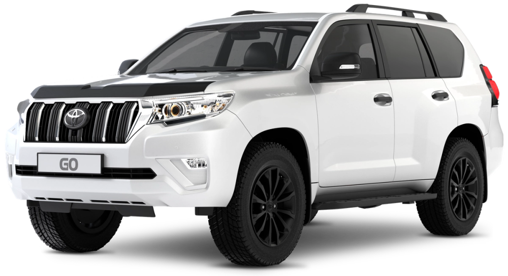 Toyota Land Cruiser Se muestra un Toyota Land Cruiser blanco sobre un fondo transparente.