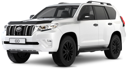 Toyota Land Cruiser 4x4 SUV Um Toyota Land Cruiser branco é mostrado em um fundo transparente.