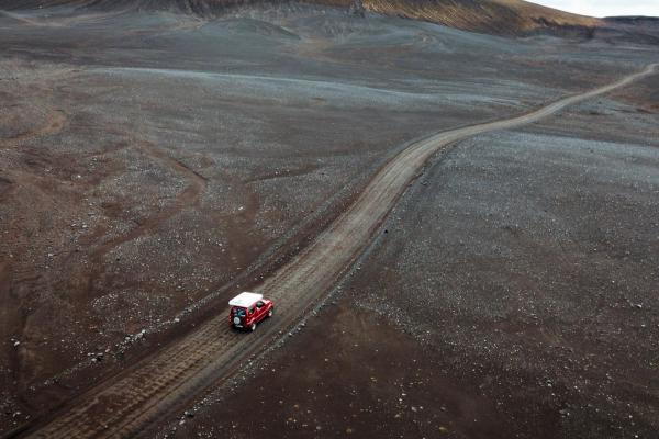 A road in the highlands of Iceland