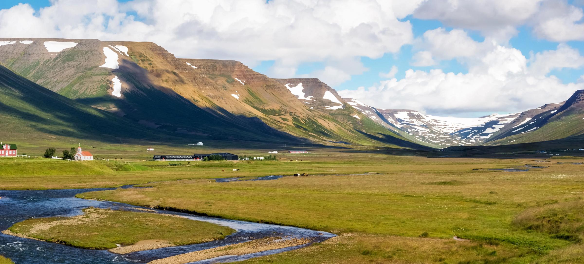 Valle en el área de Skagafjörður