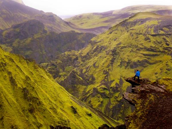 View of the Thórsmörk hills, Iceland