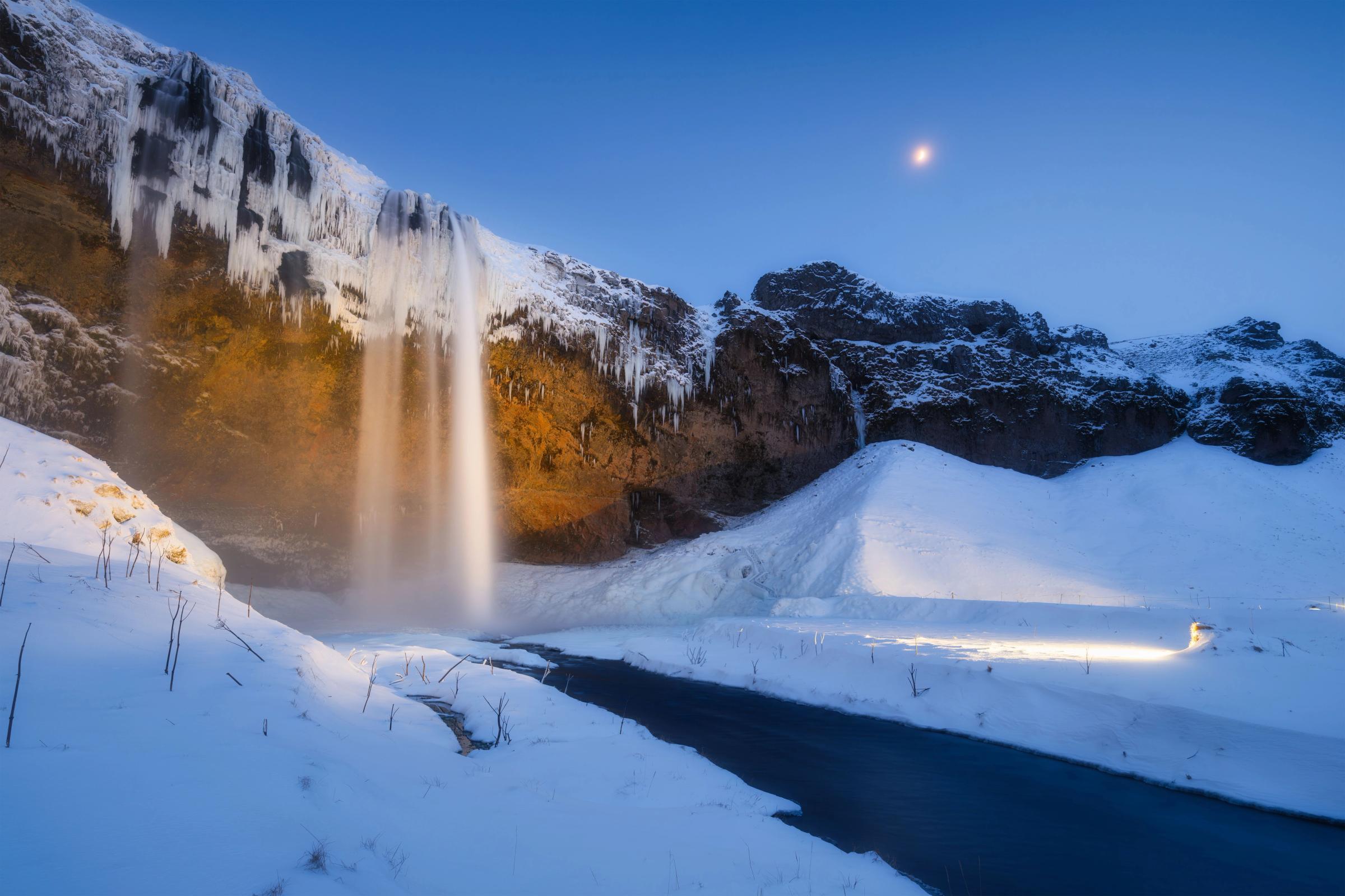 Seljalandsfoss in winter