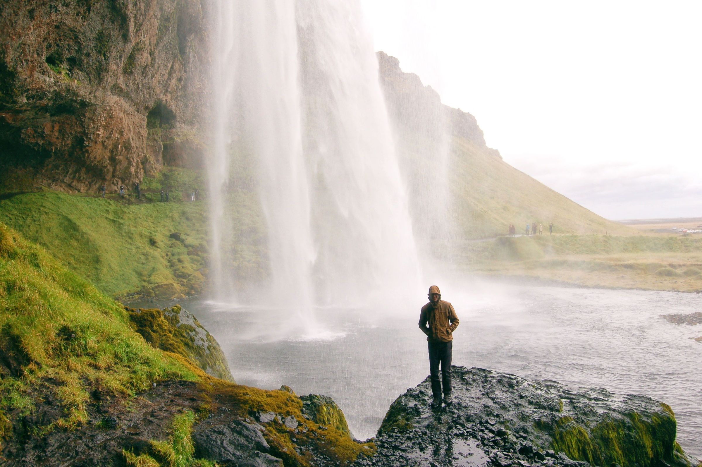 Seljalandsfoss waterfall view from the inside