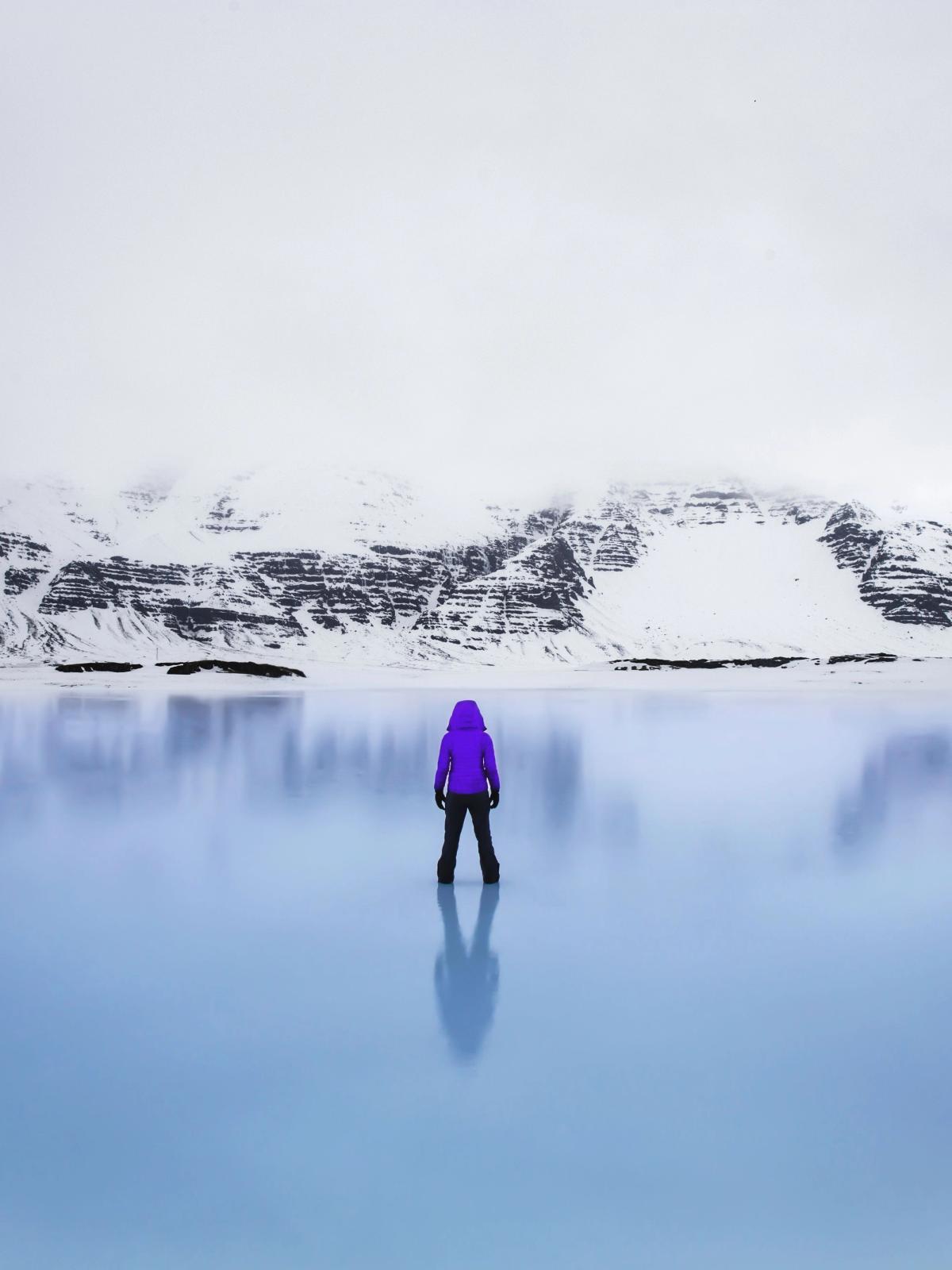 Frozen Lake in Iceland