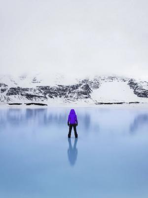 Frozen Lake in Iceland
