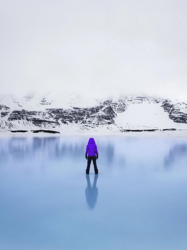 Frozen Lake in Iceland