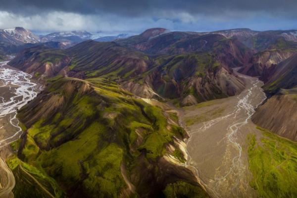 Paisaje salvaje en las Tierras Altas de Islandia