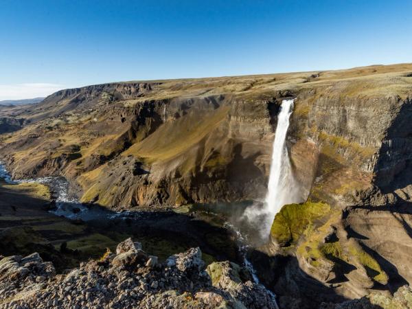 Háifoss on a sunny day