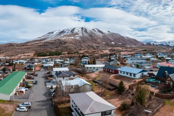 Panorámica de Húsavik en el norte de Islandia